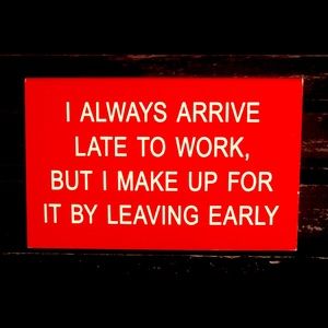 KIRKLAND’S Work Office Humor Acrylic Desk Sign